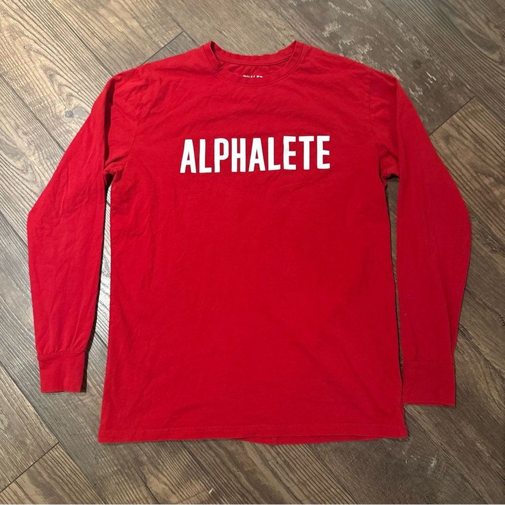 Alphalete Men’s Vibrant Red Crewneck Top Size M